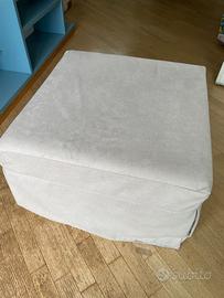 Pouf bianco (80X80)/letto singolo
