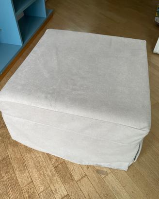 Pouf bianco (80X80)/letto singolo
