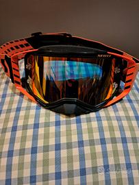 Maschera Scott prospect arancio e nero, cross/sci