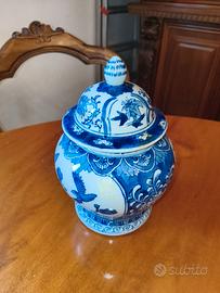 Barattolo Vintage in porcellana blu e bianca.