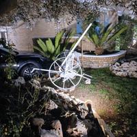 Aratro con  carro e ruote in ferro