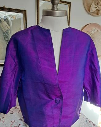BLAZER VIOLA IN SETA PURA