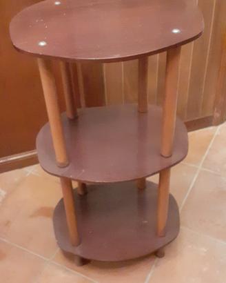 mobiletto a colonna porta telefono in legno 