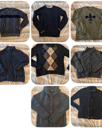 Lotto 8 maglioni uomo XL