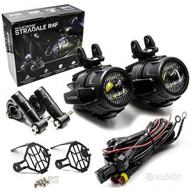 2 FARETTI MOTO 40W LED OMOLOGATI+STAFFE+CABLAGGIO