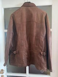 Giacca in Vera Pelle Marrone Uomo - Stile Casual