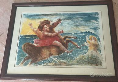 aligi sassu litografia quadro