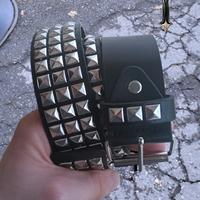 cintura con borchie Y2k alt nera rock belt