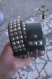 cintura con borchie Y2k alt nera rock belt