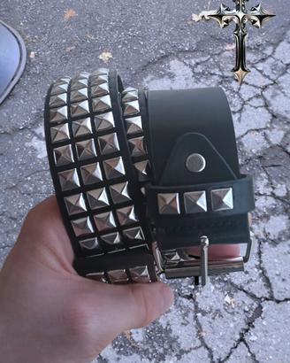 cintura con borchie Y2k alt nera rock belt