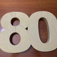 Numero 80 decorativo per feste