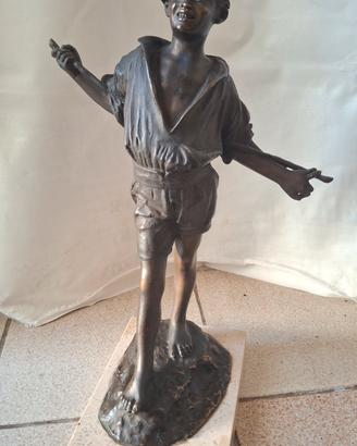 "Scugnizzo" in bronzo di Guido Cacciapuoti
