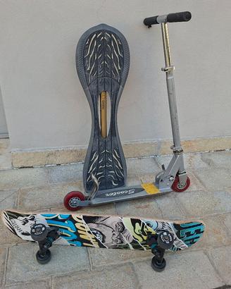 skateboard + xeloboard + monopattino