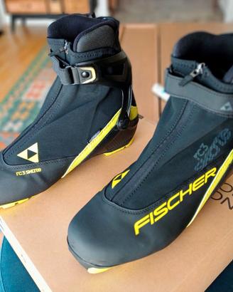 scarpe sci fondo Fisher Tecnica Skating taglia 46