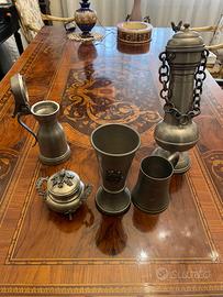 Set di oggetti decorativi in peltro 95% Valart