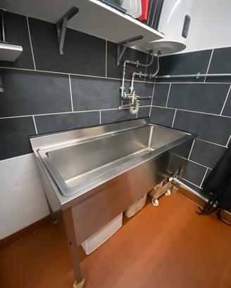 Lavandino inox vasca unica