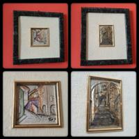 QUADRETTI FOGLIA ORO ED ARGENTO - VICOLO