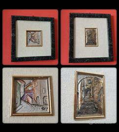 QUADRETTI FOGLIA ORO ED ARGENTO - VICOLO