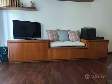 MOBILE MULTIFUNZIONE SOGGIORNO IN NOCE