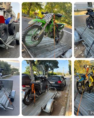 Carrello rimorchio Trasporto moto quad scooter