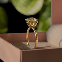 Anello solitario oro 18K Diamante naturale 3.08 ct