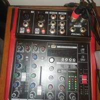 Coppia casse italiane stage Proel e mixer proel