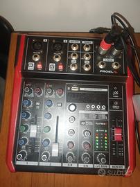 Coppia casse italiane stage Proel e mixer proel