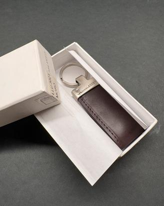 Portachiavi LANCETTI pelle e acciaio NUOVO