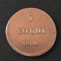  Moneta 5 soldi 1833 - Ducato di Lucca 
