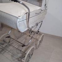 Carrozzina vintage Streng in vimini – anni 60