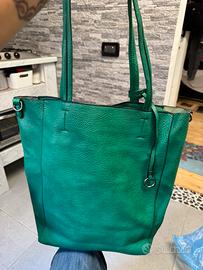 Borsa in pelle Verde