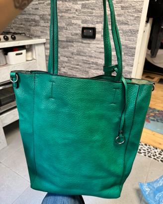 Borsa in pelle Verde