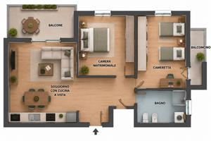 Trilocale con GARAGE a Vimercate