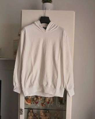 Felpa uomo bianca con ali azzurre Vintage taglia S