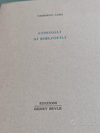 Umberto Saba "Consigli ai bibliofili." 