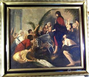 Olio su tela a carattere religioso del '600