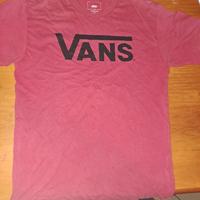 Maglietta Uomo/Donna Vans Rosso Scuro con Scritta 