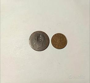 2 Monete Antiche Regno d'Italia