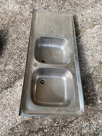 Lavello Inox 120x50cm doppia vasca