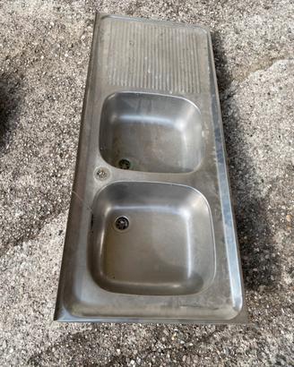 Lavello Inox 120x50cm doppia vasca