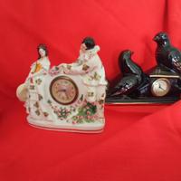 Coppia orologi in porcellana vintage