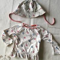 Obaïbi - T-Shirt bambina con cappellino coordinato