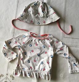 Obaïbi - T-Shirt bambina con cappellino coordinato
