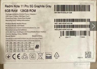 redmi note 11 pro 5g