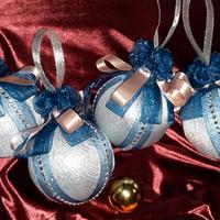Palline di Natale in tulle e strass