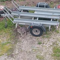 Rimorchio carrello portamoto trasporto per 3 moto