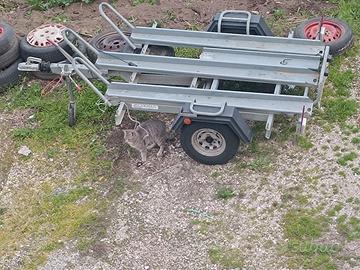 Rimorchio carrello portamoto trasporto per 3 moto