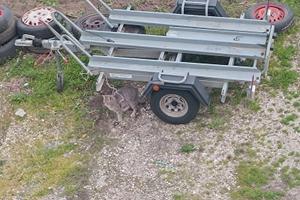 Rimorchio carrello portamoto trasporto per 3 moto