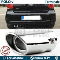 TERMINALE Scarico OVALE per VW POLO 5 6R Cromato