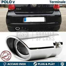 TERMINALE Scarico OVALE per VW POLO 5 6R Cromato
